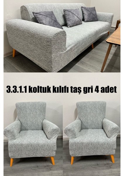 Koltuk Örtüsü Takımı Koltuk Kılıfı 3+3+1+1 Streç Lastikli Esnek Yıkanabilir Pamuklu Jakarlı fiyatları