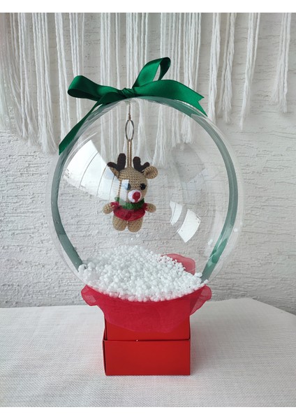 Kız Geyik Amigurumi Anahtarlık Yeniyıl Yıldönümü Doğum Sevgililer Kutlama Hediye Kutusu