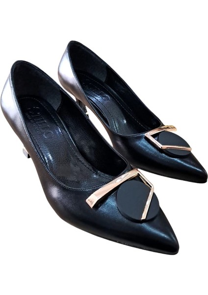 524 Kadın Tokalı 5 cm Kadeh Ökçeli Stiletto Siyah fiyatları