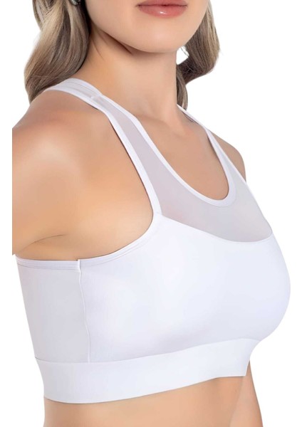 Kadın Büstiyer Kadın Tül Detaylı Crop indirimleri