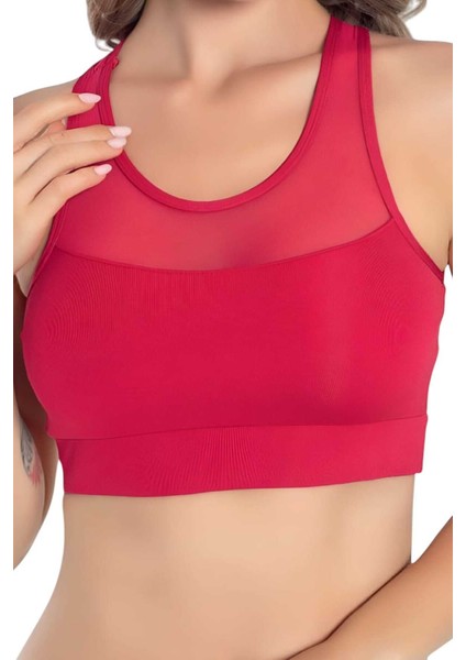 Kadın Büstiyer Kadın Tül Detaylı Crop