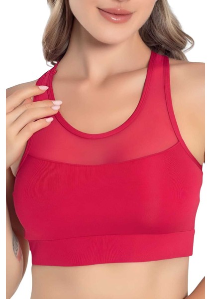 Kadın Büstiyer Kadın Tül Detaylı Crop indirimleri