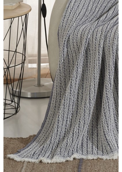 Vera Indigo 2 Adet Koltuk Berjer Örtüsü Şalı 150 x 200 cm Tv Battaniyesi Throw Pamuklu modelleri