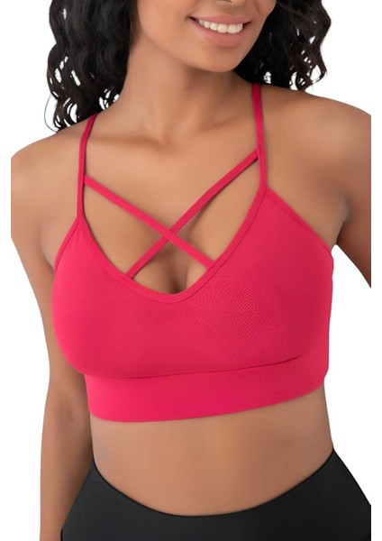 Kadın Büstiyer Kadın Çapraz Detaylı Crop