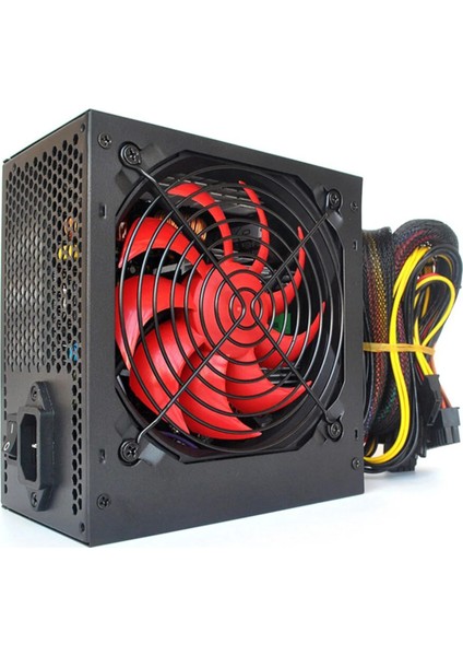 500W Power Supply 12CM Fan + 4 Sata Gaming Pc Bilgisayar Kasa Power Supply 12CM Geniş Fan Güç Kaynağı