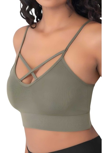 Kadın Büstiyer Kadın Çapraz Detaylı Crop fiyatları