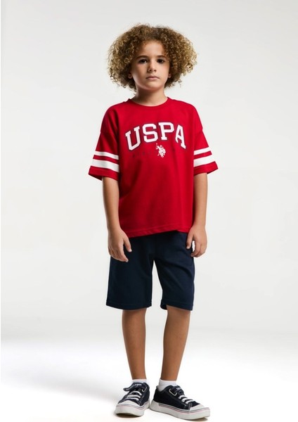 Erkek Çocuk Kırmızı Bermuda Takım Erkek Bermuda Takım Kırmızı Şort Tişört Takım fırsatları