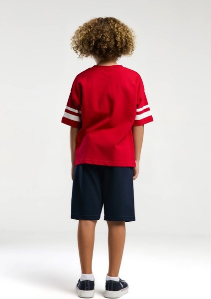 Erkek Çocuk Kırmızı Bermuda Takım Erkek Bermuda Takım Kırmızı Şort Tişört Takım indirimleri