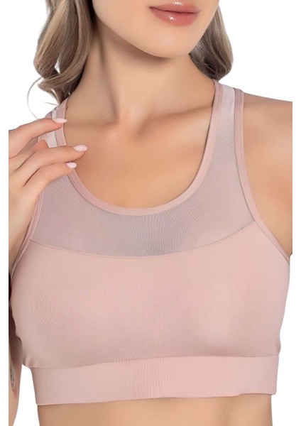 Kadın Büstiyer Kadın Tül Detaylı Crop indirimleri