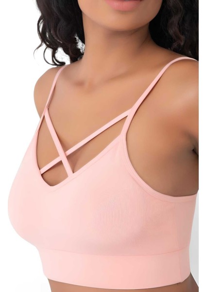 Kadın Büstiyer Kadın Çapraz Detaylı Crop