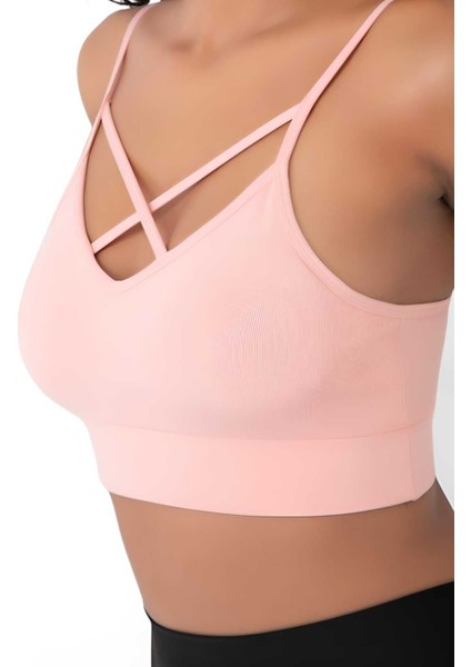 Kadın Büstiyer Kadın Çapraz Detaylı Crop indirimleri