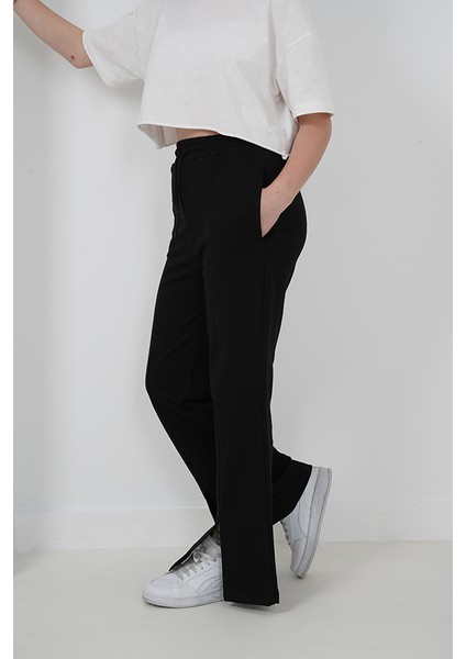 Kız Çocuk Iki Iplik Kumaş Çımalı Yırtmaç Paçalı Jogger Pantolon fırsatları