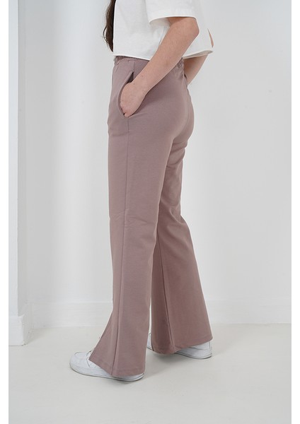 Kız Çocuk Iki Iplik Kumaş Çımalı Yırtmaç Paçalı Jogger Pantolon fırsatları