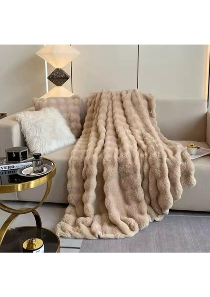Kalın Baklava Desnli Kabartmalı Tavşan Peluş Tek Kişilik Koltuk Için ( 1ADET) 150*100CM Ölçü (Bej) fiyatları
