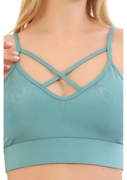 Kadın Büstiyer Kadın Çapraz Detaylı Crop fırsatları