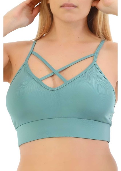 Kadın Büstiyer Kadın Çapraz Detaylı Crop indirimleri