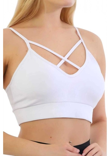 Kadın Büstiyer Kadın Çapraz Detaylı Crop fiyatları