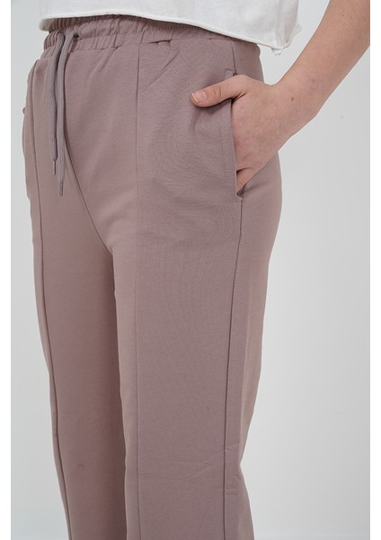 Kız Çocuk Iki Iplik Kumaş Çımalı Yırtmaç Paçalı Jogger Pantolon modelleri