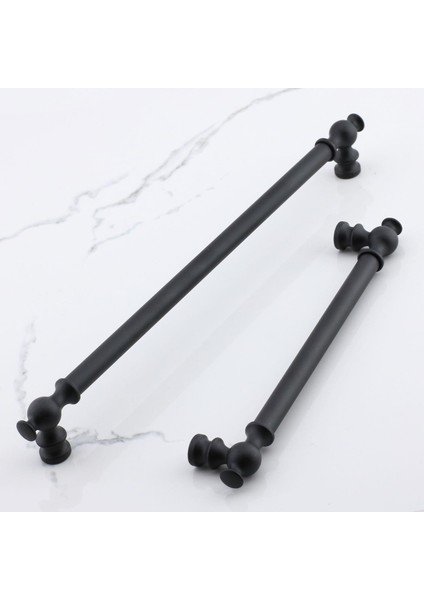 Çekmece Mutfak Mobilya Metal Dolabı Dolap Kapak Kulpu Kulpları Kulbu 288 mm Siyah