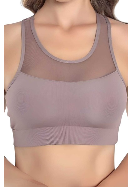 Kadın Büstiyer Kadın Tül Detaylı Crop