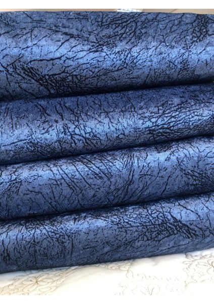 Süngerli Koltuk Çekyat Örtüsü Damar Desenli Parlak ve Kaymaz Petrol Mavisi fırsatları