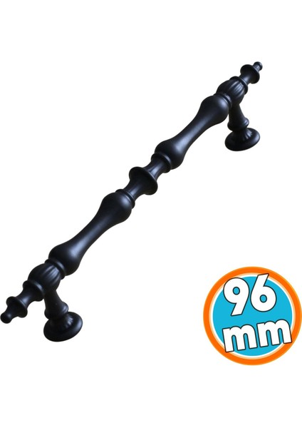 Mobilya Mutfak Dolabı Çekmece Dolap Kulpları Kapak Kulbu Siyah 96 mm Metal Kulp