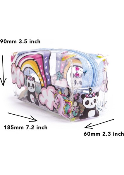 Mix Şeffaf Fermuarlı Desenli Kalem Kutu fiyatları