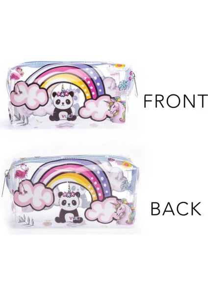 Mix Şeffaf Fermuarlı Desenli Kalem Kutu modelleri