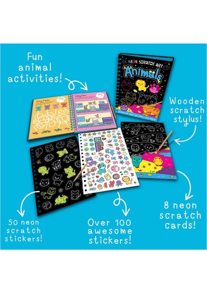 Neon Scratch Art - Kawaii