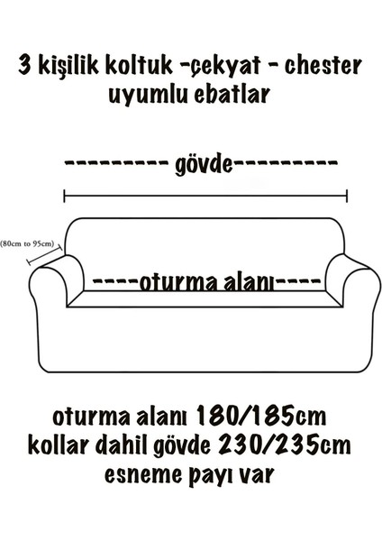 Likrali Streç Lastikli Esnek Yikanabilir Kare Desen Üç Kişilik Koltuk Örtüsü Koltuk Kılıfı indirimleri