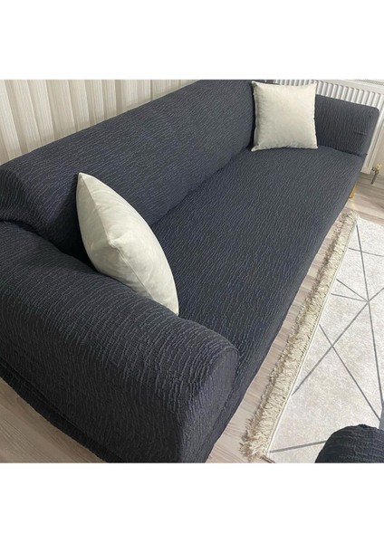 Düz Jakarlı 3 Kişilik Kanepe Örtüsü Lastikli fiyatları