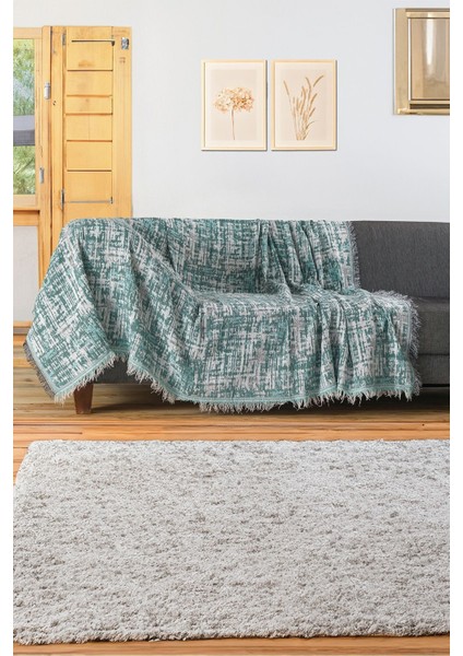 Pamuklu Lüks Kaymaz Koltuk Örtüsü | Koltuk Şalı | Çok Amaçlı Örtü