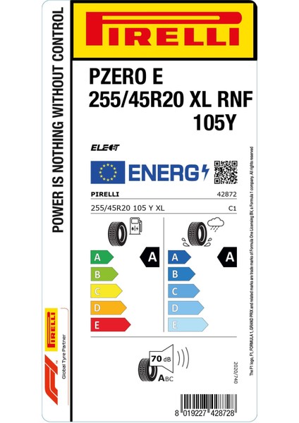 255/45 R20 105Y Xl Pzero E Rnf Oto Yaz Lastiği (Üretim Yılı: 2024)