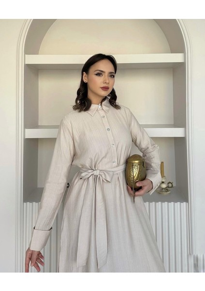 Moda Ala Uzun Takım Krem