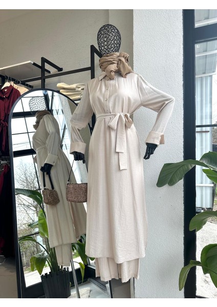 Moda Ala Uzun Takım Krem