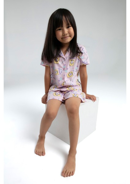 Kız Çocuk Pembe Şort Takım modelleri