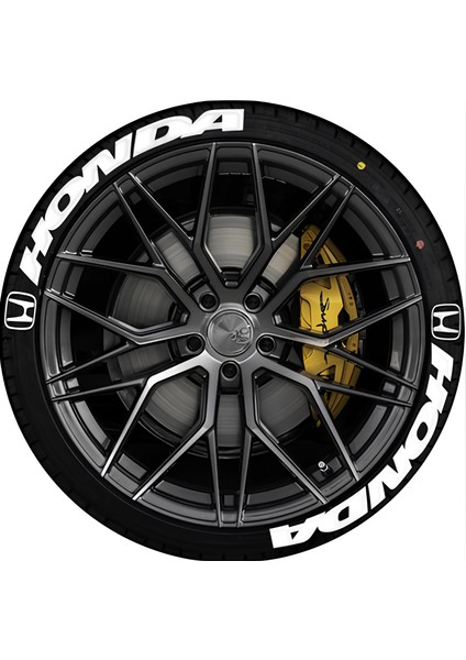 Honda Lastik Yazısı 31MM Büyük Boy Araç Lastik Stikeri Tüm Lastik Yanaklarına Uyumlu 8ADET