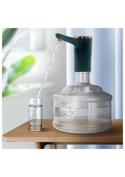 Buffer® Retro Model Otomatik Damacana Pompası Aparatı Yeşil Renk Bakır Detaylı