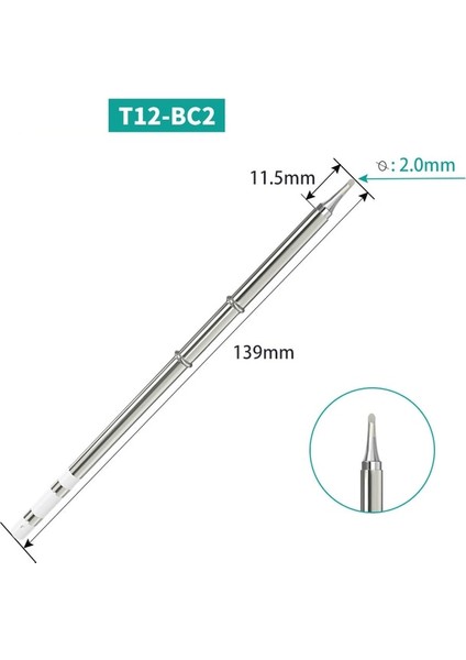 T12-BC2 Yeni T12-I Bc2 Bc3 Ils J02 JL02 D24 T12 Serisi Hakko FX951 Dıy Lehimleme Istasyonu Kitleri Için Havya Ipuçları Değiştirin (Yurt Dışından)