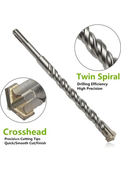 10MM 160MM 110/160/210MM Sds Plus Duvar Çaprazkafa Ikiz Spiral Darbeli Matkap Uçları 6/8/10/12/14/16MM Ağaç Işleme Metal Için Büküm Matkap Ucu (Yurt Dışından)