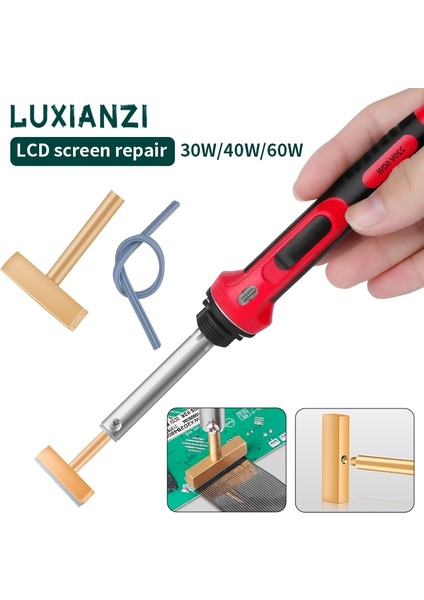 Siyah Luxıanzı Elektrikli Havya T-Ipucu Bakır T-Kafa 30W 60W 40W Ücretsiz Sıcak Pres ile LCD Ekran Piksel Flex Kablo Tamir Aracı (Yurt Dışından) fiyatları