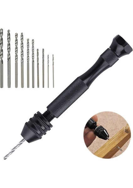 Gümüş Set Mini Mikro Alüminyum El Matkabı Anahtarsız Mandrenli Hss Çelik Büküm Matkap Ucu Ağaç Işleme Sondaj Döner Aletler El Matkabı Manuel (Yurt Dışından) fiyatları