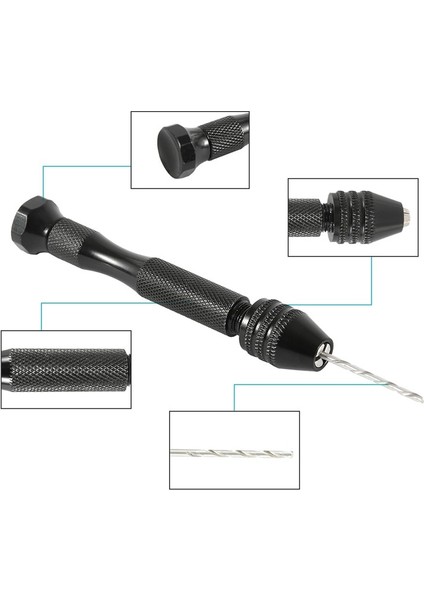 Gümüş Set Mini Mikro Alüminyum El Matkabı Anahtarsız Mandrenli Hss Çelik Büküm Matkap Ucu Ağaç Işleme Sondaj Döner Aletler El Matkabı Manuel (Yurt Dışından) modelleri