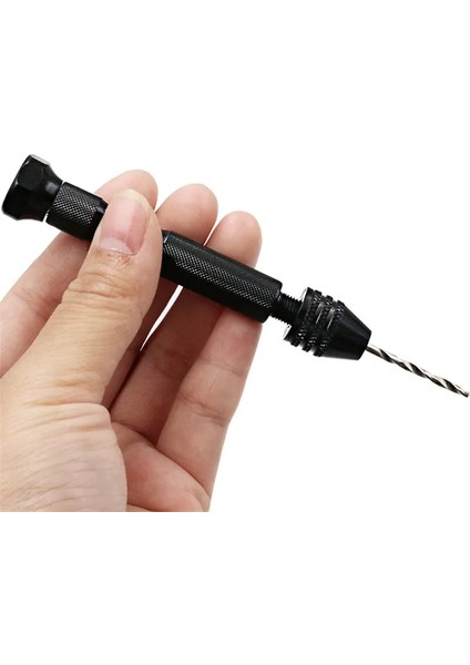 Gümüş Set Mini Mikro Alüminyum El Matkabı Anahtarsız Mandrenli Hss Çelik Büküm Matkap Ucu Ağaç Işleme Sondaj Döner Aletler El Matkabı Manuel (Yurt Dışından) indirimleri