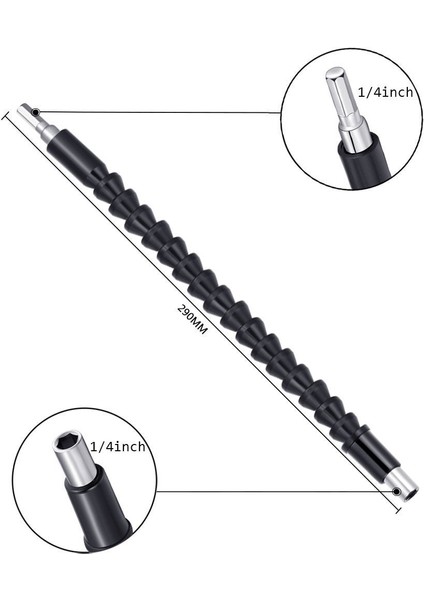 200MM 295 mm Esnek Altıgen Mil Matkap Uçları Uzatma Bit Tutucu Manyetik Bağlantı Tahrik Mili Elektrikli Matkap Güç Aracı Aksesuarla (Yurt Dışından) fırsatları