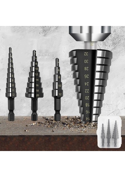 Altın 4-12 Altıgen Saplı Adım Matkap Düz Oluk Titanyum Kaplama Matkap Ucu 3-12 4-12 4-20 Elektrikli Matkap Raybalama Tezgah Matkap Pagoda (Yurt Dışından) fiyatları