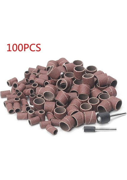 120 100 Adet 1/2" ve 1/4" Zımpara Bandı Kollu Davul Seti Zımpara Kağıdı Kauçuk 2 Mandrel (Yurt Dışından)