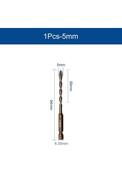1 Adet 5 mm 1/3/6 Adet Kobalt Matkap Ucu Seti Büküm Matkap Ucu Seti Spiral Vida Metrik Kompozit Dokunun Matkap Ucu Dokunun Kesme Delme Parlatma (Yurt Dışından)