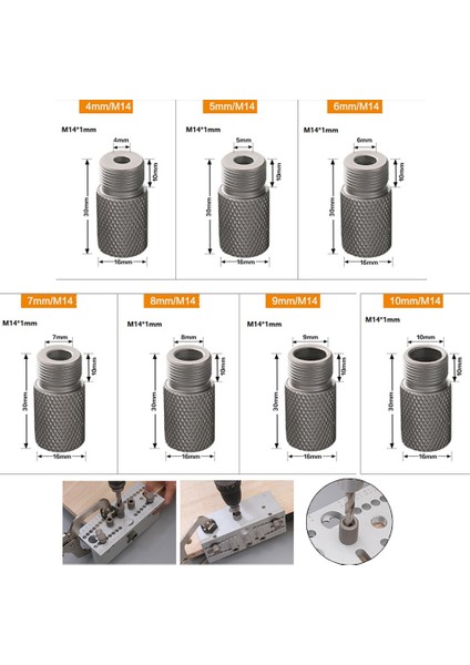 4mm 3 In 1 Çekirdek Matkap Kolu M14 4/5/6/7/8/8/9/10MM Ahşap Delme Kılavuzu Bulucu Raybalama Matkap Kolu Sondaj Kılavuzu Bulucu (Yurt Dışından) fırsatları