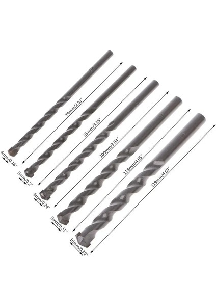 4mm Tungsten Karbür Matkap Ucu Duvar Uçlu Beton Delme 4/5/6/8/10MM Elektrikli Alet Aksesuarları (Yurt Dışından)